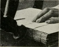 An illustration from Practical bookbinding : a text-book intended for those who take up the art of bookbinding, and designed to give sufficient help to enable handy persons to bind their books and periodicals (1908)