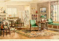 An illustration from The practical book of furnishing the small house and apartment (1922)