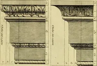 An illustration from Practical builder, or, Workman's general assistant, shewing the most approved and easy methods for drawing and working the whole or separate part of any building ... rules of carpentry ... the proportion of the five orders ... with plans and elevations of gentlemens and farm-houses, yards, barns, (1774)