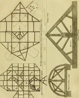 An illustration from Practical builder, or, Workman's general assistant, shewing the most approved and easy methods for drawing and working the whole or separate part of any building ... rules of carpentry ... the proportion of the five orders ... with plans and elevations of gentlemens and farm-houses, yards, barns, (1774)