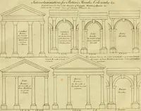 Picture 15 of 115 from Practical builder, or, Workman's general assistant, shewing the most approved and easy methods for drawing and working the whole or separate part of any building ... rules of carpentry ... the proportion of the five orders ... with plans and elevations of gentlemens and farm-houses, yards, barns, (1774), leaf 38