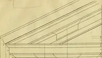 An illustration from Practical builder, or, Workman's general assistant, shewing the most approved and easy methods for drawing and working the whole or separate part of any building ... rules of carpentry ... the proportion of the five orders ... with plans and elevations of gentlemens and farm-houses, yards, barns, (1774)
