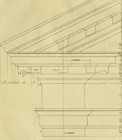 An illustration from Practical builder, or, Workman's general assistant, shewing the most approved and easy methods for drawing and working the whole or separate part of any building ... rules of carpentry ... the proportion of the five orders ... with plans and elevations of gentlemens and farm-houses, yards, barns, (1774)