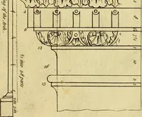 An illustration from Practical builder, or, Workman's general assistant, shewing the most approved and easy methods for drawing and working the whole or separate part of any building ... rules of carpentry ... the proportion of the five orders ... with plans and elevations of gentlemens and farm-houses, yards, barns, (1774)