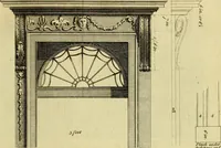 An illustration from Practical builder, or, Workman's general assistant, shewing the most approved and easy methods for drawing and working the whole or separate part of any building ... rules of carpentry ... the proportion of the five orders ... with plans and elevations of gentlemens and farm-houses, yards, barns, (1774)