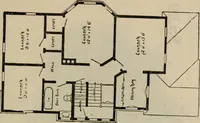 Picture 106 of 721 from Practical bungalows and cottages for town and country, perspective views and floor plans for three hundred low and medium priced houses and bungalows .. (1916), leaf 102