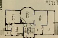 An illustration from Practical bungalows and cottages for town and country, perspective views and floor plans for three hundred low and medium priced houses and bungalows .. (1916)