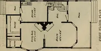 Picture 115 of 721 from Practical bungalows and cottages for town and country, perspective views and floor plans for three hundred low and medium priced houses and bungalows .. (1916), leaf 108