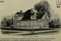 Picture 155 of 721 from Practical bungalows and cottages for town and country, perspective views and floor plans for three hundred low and medium priced houses and bungalows .. (1916), leaf 139