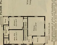 An illustration from Practical bungalows and cottages for town and country, perspective views and floor plans for three hundred low and medium priced houses and bungalows .. (1916)