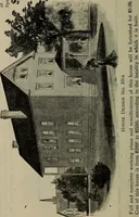 An illustration from Practical bungalows and cottages for town and country, perspective views and floor plans for three hundred low and medium priced houses and bungalows .. (1916)