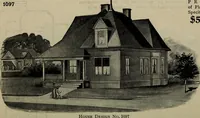 Picture 208 of 721 from Practical bungalows and cottages for town and country, perspective views and floor plans for three hundred low and medium priced houses and bungalows .. (1916), leaf 183