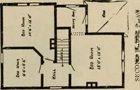 An illustration from Practical bungalows and cottages for town and country, perspective views and floor plans for three hundred low and medium priced houses and bungalows .. (1916)