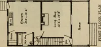 An illustration from Practical bungalows and cottages for town and country, perspective views and floor plans for three hundred low and medium priced houses and bungalows .. (1916)