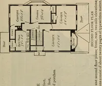 Picture 237 of 721 from Practical bungalows and cottages for town and country, perspective views and floor plans for three hundred low and medium priced houses and bungalows .. (1916), leaf 206