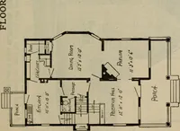 An illustration from Practical bungalows and cottages for town and country, perspective views and floor plans for three hundred low and medium priced houses and bungalows .. (1916)