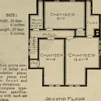 An illustration from Practical bungalows and cottages for town and country, perspective views and floor plans for three hundred low and medium priced houses and bungalows .. (1916)