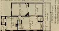 An illustration from Practical bungalows and cottages for town and country, perspective views and floor plans for three hundred low and medium priced houses and bungalows .. (1916)