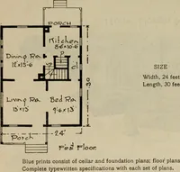Picture 263 of 721 from Practical bungalows and cottages for town and country, perspective views and floor plans for three hundred low and medium priced houses and bungalows .. (1916), leaf 224