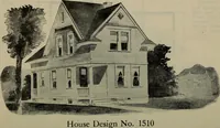 Picture 266 of 721 from Practical bungalows and cottages for town and country, perspective views and floor plans for three hundred low and medium priced houses and bungalows .. (1916), leaf 227
