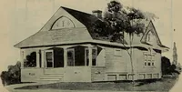 An illustration from Practical bungalows and cottages for town and country, perspective views and floor plans for three hundred low and medium priced houses and bungalows .. (1916)