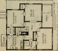 Picture 273 of 721 from Practical bungalows and cottages for town and country, perspective views and floor plans for three hundred low and medium priced houses and bungalows .. (1916), leaf 232