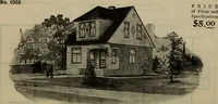 An illustration from Practical bungalows and cottages for town and country, perspective views and floor plans for three hundred low and medium priced houses and bungalows .. (1916)