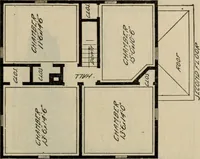 An illustration from Practical bungalows and cottages for town and country, perspective views and floor plans for three hundred low and medium priced houses and bungalows .. (1916)