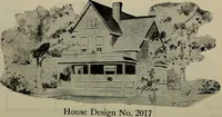An illustration from Practical bungalows and cottages for town and country, perspective views and floor plans for three hundred low and medium priced houses and bungalows .. (1916)