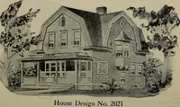 Picture 360 of 721 from Practical bungalows and cottages for town and country, perspective views and floor plans for three hundred low and medium priced houses and bungalows .. (1916), leaf 299