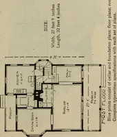 An illustration from Practical bungalows and cottages for town and country, perspective views and floor plans for three hundred low and medium priced houses and bungalows .. (1916)