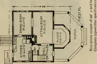 Picture 375 of 721 from Practical bungalows and cottages for town and country, perspective views and floor plans for three hundred low and medium priced houses and bungalows .. (1916), leaf 310