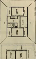 An illustration from Practical bungalows and cottages for town and country, perspective views and floor plans for three hundred low and medium priced houses and bungalows .. (1916)