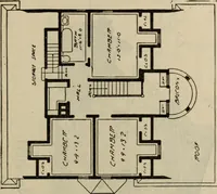 An illustration from Practical bungalows and cottages for town and country, perspective views and floor plans for three hundred low and medium priced houses and bungalows .. (1916)