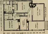 Picture 399 of 721 from Practical bungalows and cottages for town and country, perspective views and floor plans for three hundred low and medium priced houses and bungalows .. (1916), leaf 330