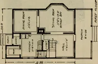 An illustration from Practical bungalows and cottages for town and country, perspective views and floor plans for three hundred low and medium priced houses and bungalows .. (1916)