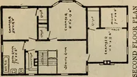 An illustration from Practical bungalows and cottages for town and country, perspective views and floor plans for three hundred low and medium priced houses and bungalows .. (1916)