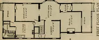 An illustration from Practical bungalows and cottages for town and country, perspective views and floor plans for three hundred low and medium priced houses and bungalows .. (1916)