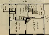 An illustration from Practical bungalows and cottages for town and country, perspective views and floor plans for three hundred low and medium priced houses and bungalows .. (1916)