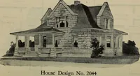 An illustration from Practical bungalows and cottages for town and country, perspective views and floor plans for three hundred low and medium priced houses and bungalows .. (1916)