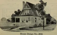 Picture 419 of 721 from Practical bungalows and cottages for town and country, perspective views and floor plans for three hundred low and medium priced houses and bungalows .. (1916), leaf 345