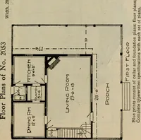 Picture 437 of 721 from Practical bungalows and cottages for town and country, perspective views and floor plans for three hundred low and medium priced houses and bungalows .. (1916), leaf 360
