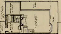 An illustration from Practical bungalows and cottages for town and country, perspective views and floor plans for three hundred low and medium priced houses and bungalows .. (1916)