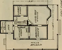 An illustration from Practical bungalows and cottages for town and country, perspective views and floor plans for three hundred low and medium priced houses and bungalows .. (1916)