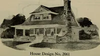 Picture 451 of 721 from Practical bungalows and cottages for town and country, perspective views and floor plans for three hundred low and medium priced houses and bungalows .. (1916), leaf 371
