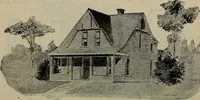 An illustration from Practical bungalows and cottages for town and country, perspective views and floor plans for three hundred low and medium priced houses and bungalows .. (1916)