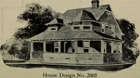 Picture 461 of 721 from Practical bungalows and cottages for town and country, perspective views and floor plans for three hundred low and medium priced houses and bungalows .. (1916), leaf 379