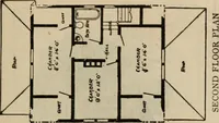 An illustration from Practical bungalows and cottages for town and country, perspective views and floor plans for three hundred low and medium priced houses and bungalows .. (1916)