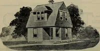 An illustration from Practical bungalows and cottages for town and country, perspective views and floor plans for three hundred low and medium priced houses and bungalows .. (1916)