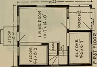 Picture 469 of 721 from Practical bungalows and cottages for town and country, perspective views and floor plans for three hundred low and medium priced houses and bungalows .. (1916), leaf 386